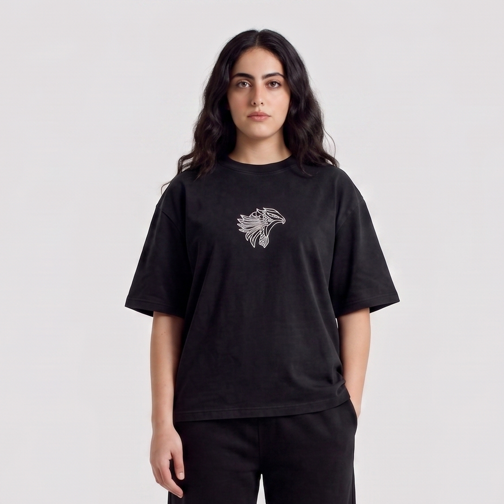 Horus Tee - Black - Cropped Boxy Fit