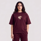 Horus Tee-Burgundy -Boxy Fit