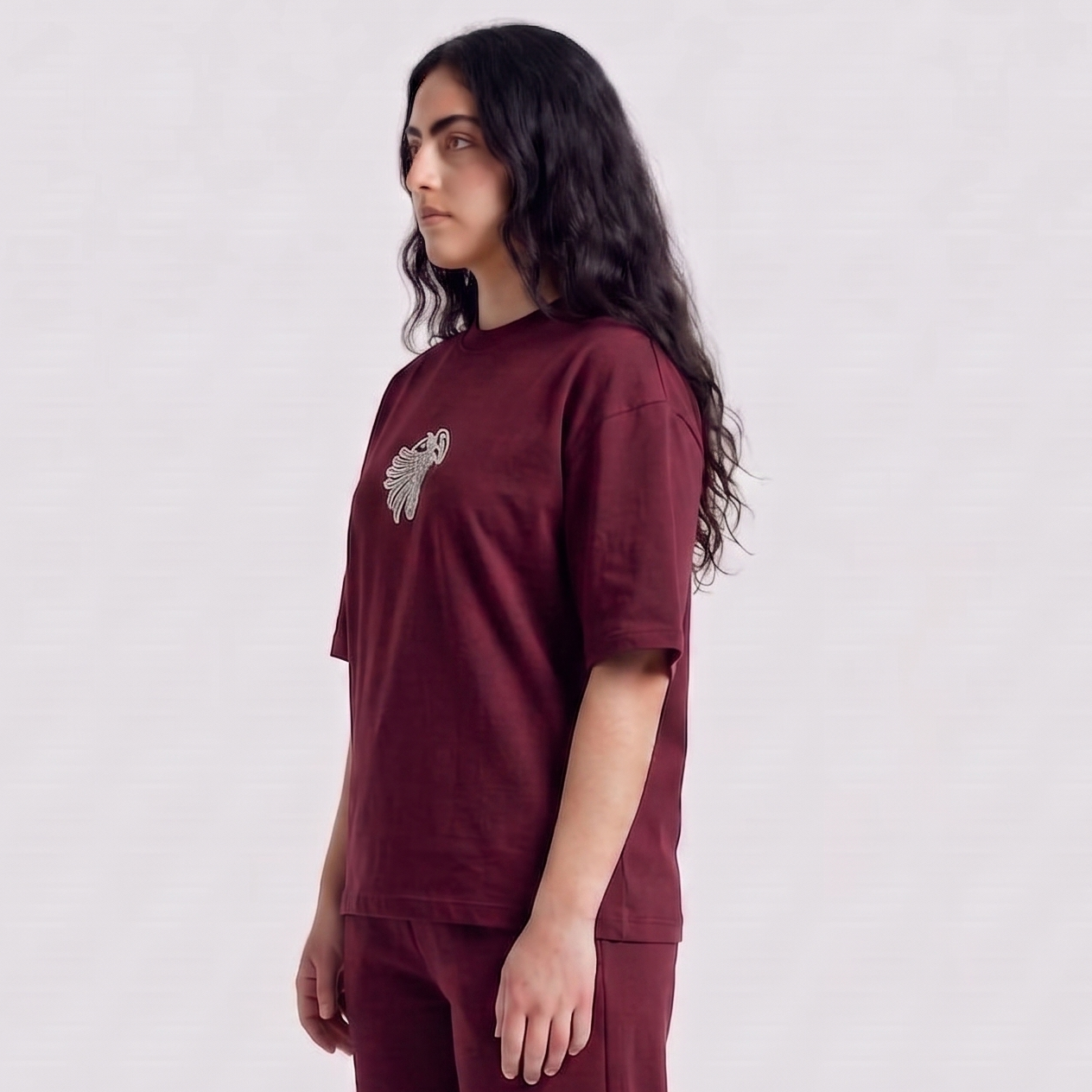 Horus Tee-Burgundy -Boxy Fit