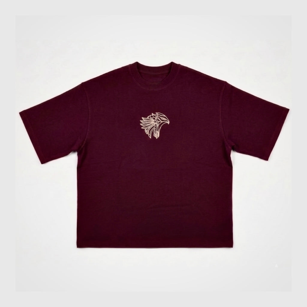 Horus Tee-Burgundy -Boxy Fit